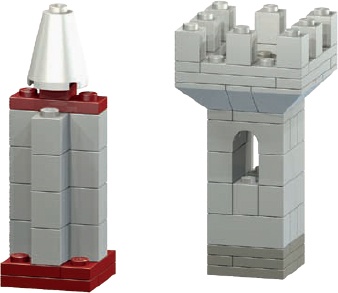 The bishop and rook are both built on 3×3 bases.