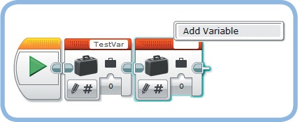 The Numeric variable called TestVar is unavailable because it isn’t yet defined. To define it, click Add Variable and choose TestVar as the variable’s name.