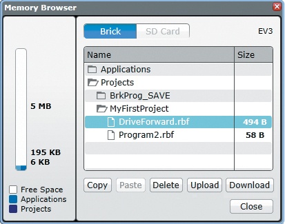 Open the Memory Browser from the Hardware Page (see Figure A-6) or click Tools > Memory Browser.