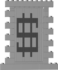 At close range, you will be able to see the different orientations of the bricks and plates. From a short distance away, however, your model takes on a more uniform and realistic look.