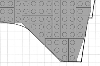 Using the Design Grids, you can literally piece together a model design by placing real elements on top of your paper sketch.