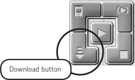 The Download button on the NXT-G Controller