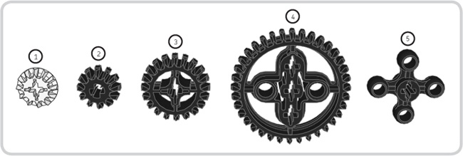 The gears in the NXT 2.0 set