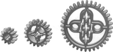 12t, 20t, and 36t Double Bevel Gears