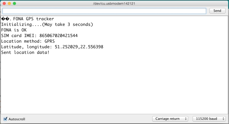 Sending a GPS location by SMS