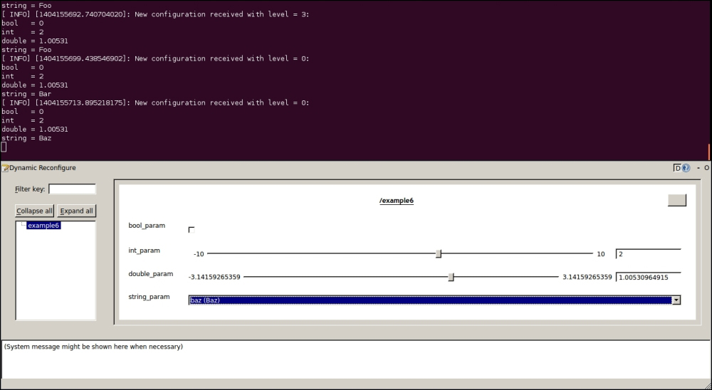 Setting dynamic parameters