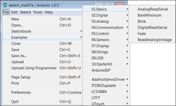 Opening and uploading a file to Arduino