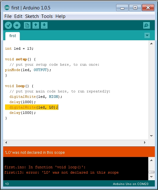 Basic C programming on Arduino