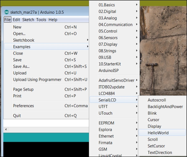 Enabling the serial display in the IDE