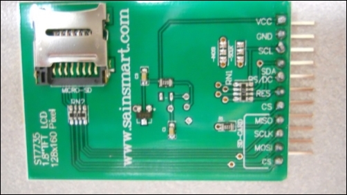 Connecting a display using the SPI interface