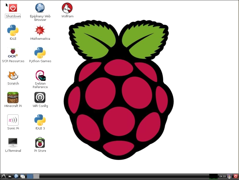 The Raspbian desktop