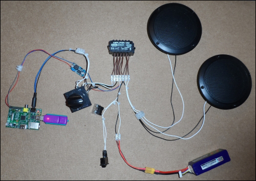 Running the speaker system on battery power