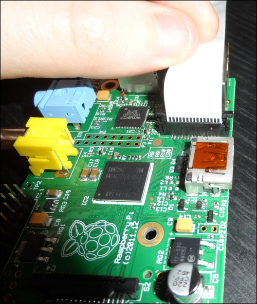 Connecting the camera module to the Pi