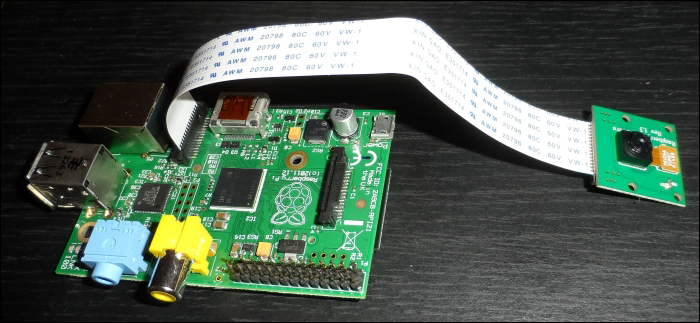 Connecting the camera module to the Pi