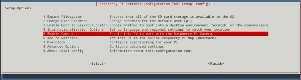 Setting up the Raspberry Pi camera