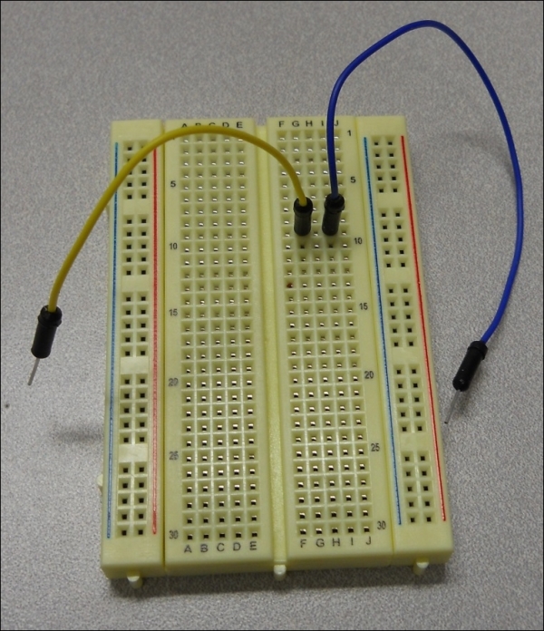 Plugging your wires into the breadboard