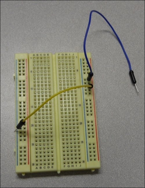 Plugging your wires into the breadboard