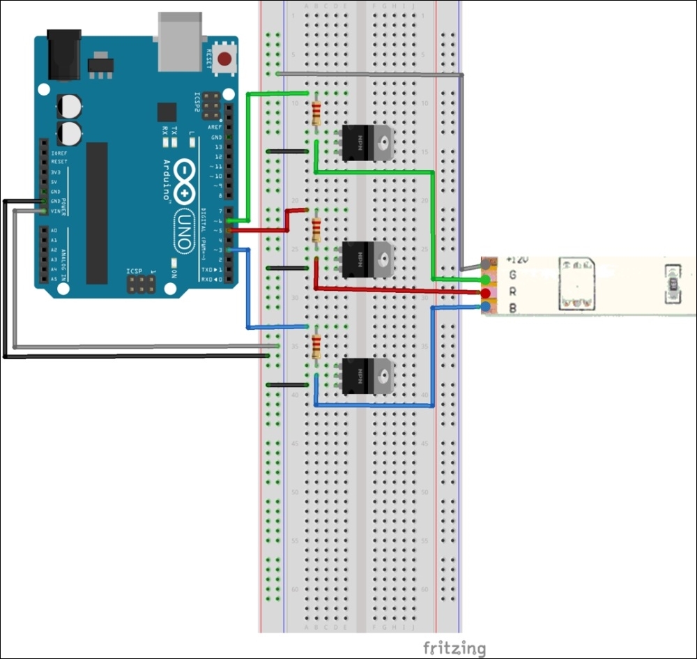 Controlling an LED strip with Arduino