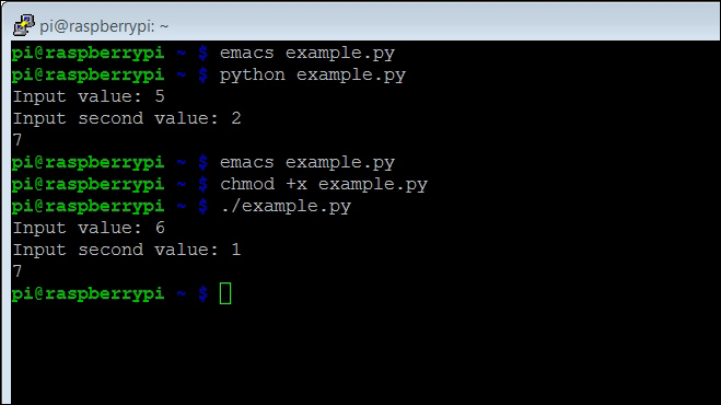 Creating and running Python programs on the Raspberry Pi