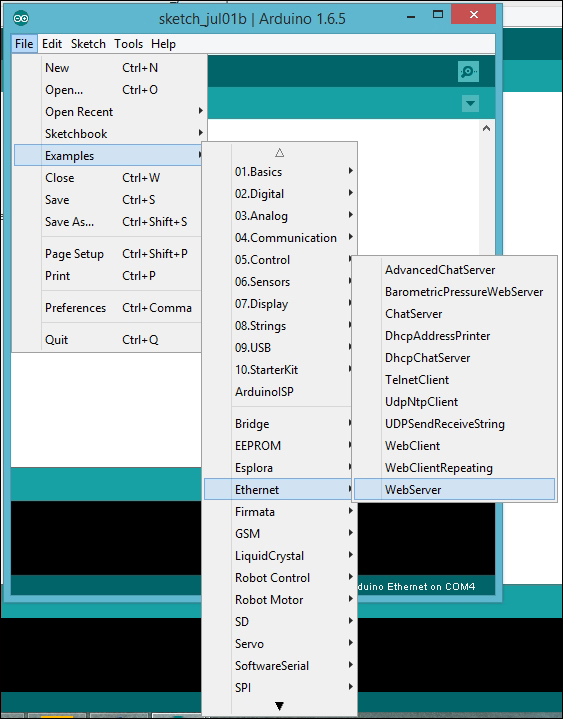 Testing your Arduino Ethernet Shield