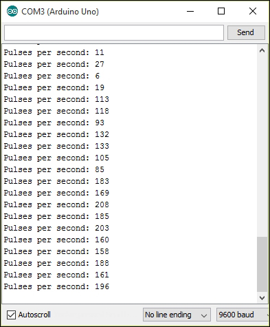 Reading and counting pulses with Arduino