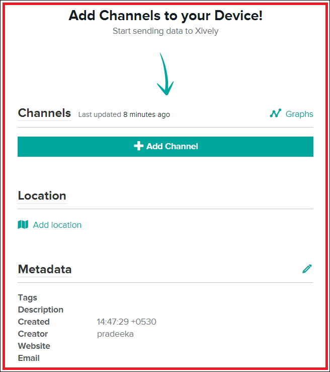 Creating and configuring a Xively account