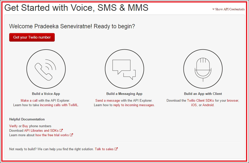 Creating a Twilio account