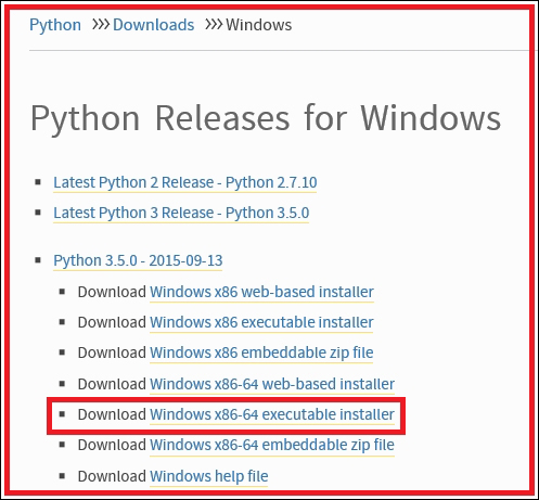 Installing Python on Windows