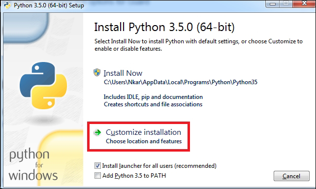 Installing Python on Windows