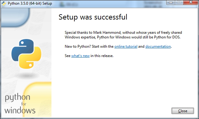 Installing Python on Windows