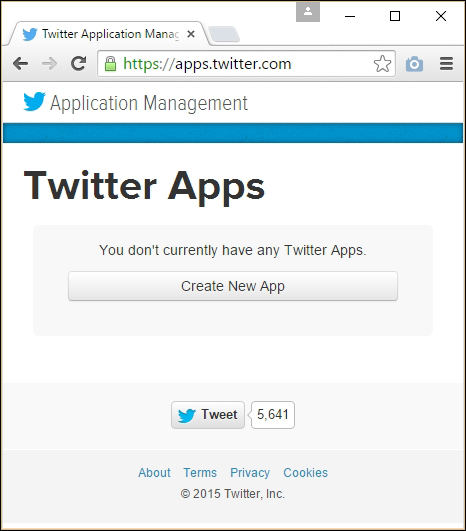 Creating a Twitter app and obtaining API keys