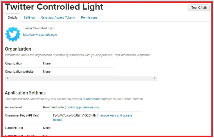 Creating a Twitter app and obtaining API keys