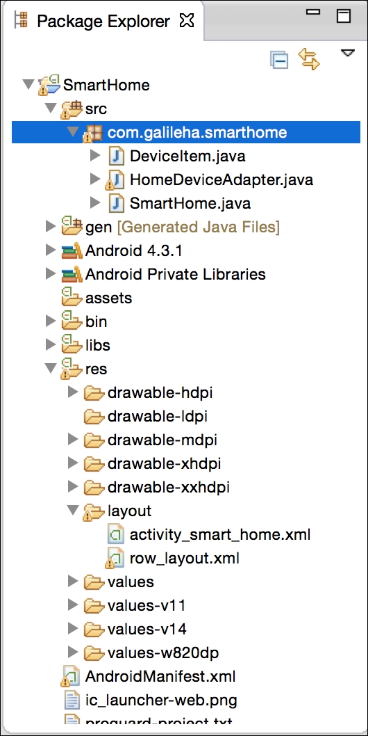 Developing an Android application for home automation