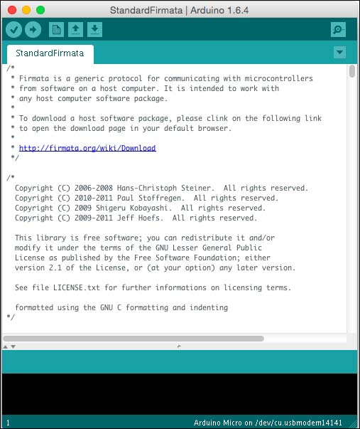 Connecting your Microcontroller and installing Firmata