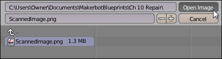 Importing the image into Blender