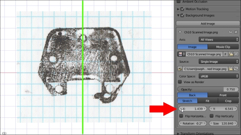 Importing the image into Blender