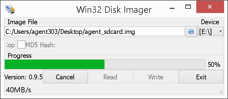 Complete SD card backup in Windows