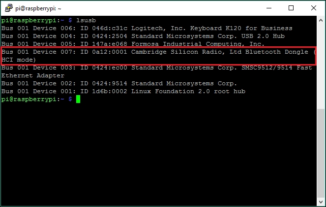 Setting up Bluetooth on the Pi