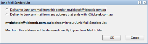 Managing junk mails