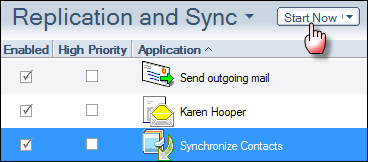 Synchronizing contacts