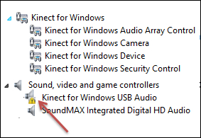Troubleshooting: Kinect USB Audio not recognizing