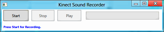 Running the Kinect Sound Recorder