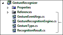 Implementing the gesture recognizer