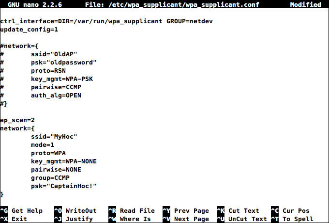 Creating an ad hoc Wi-Fi network