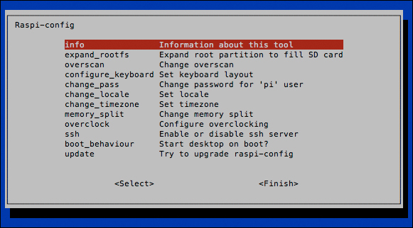 Booting up and configuring Raspbian