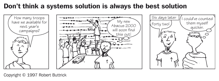 Don’t think a systems solution is always the best solution