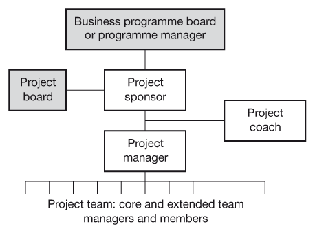 Figure 19.1 A typical project organisation structure