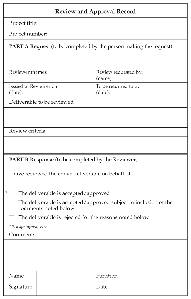 Figure 26.1 An example of an approval form
