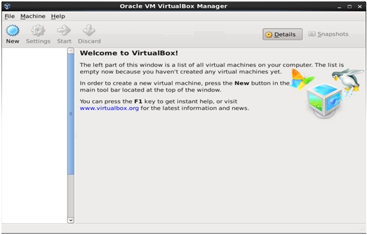 Start VirtualBox