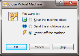 Starting the virtual machine